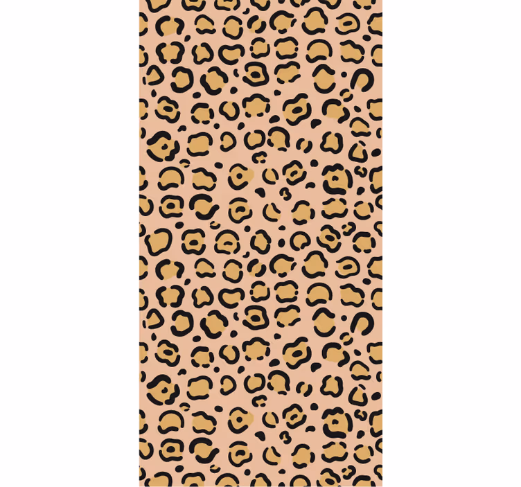 Tapet sovrum leopardpastellfärgsprint - Tenstickers