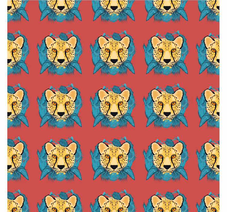 Tapet texturer och mönster orientalisk leopardgrafik - Tenstickers