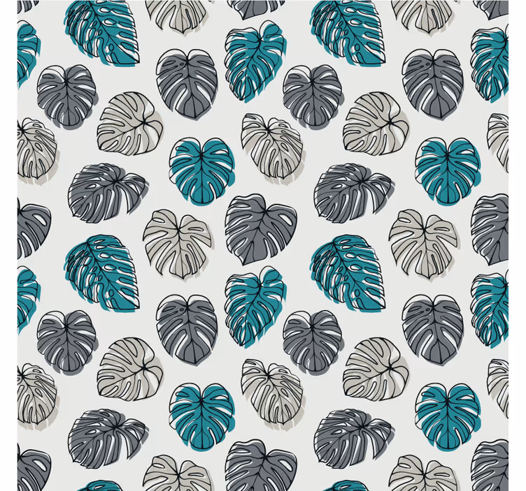 Tapet sovrum monstera bladmönster - Tenstickers