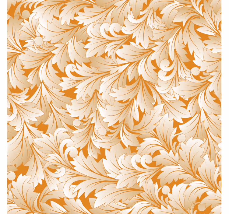 Ornate leaf pattern tapet sovrum - Tenstickers