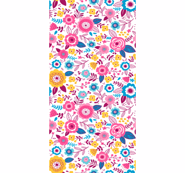 Vibrant botanisk motivation tapet sovrum - Tenstickers