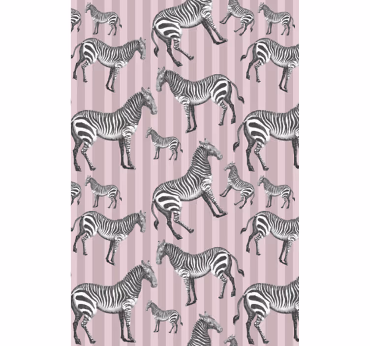Dyr tapet vintage zebraillustration mönster - Tenstickers
