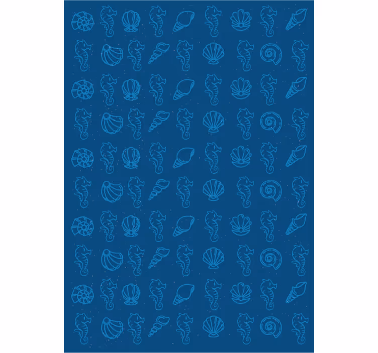 Dyr tapet marinmotiv illustration - Tenstickers