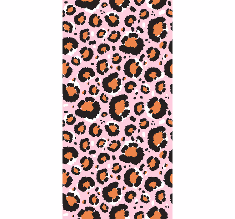 Dyr tapet med rosa leopardmotiv - Tenstickers