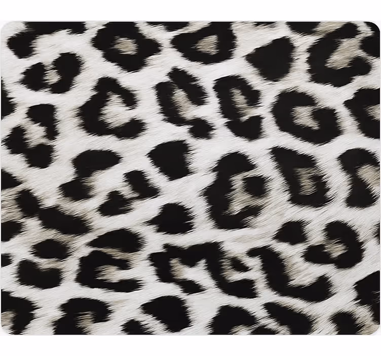 Dyr tapet vit leopardmönster - Tenstickers