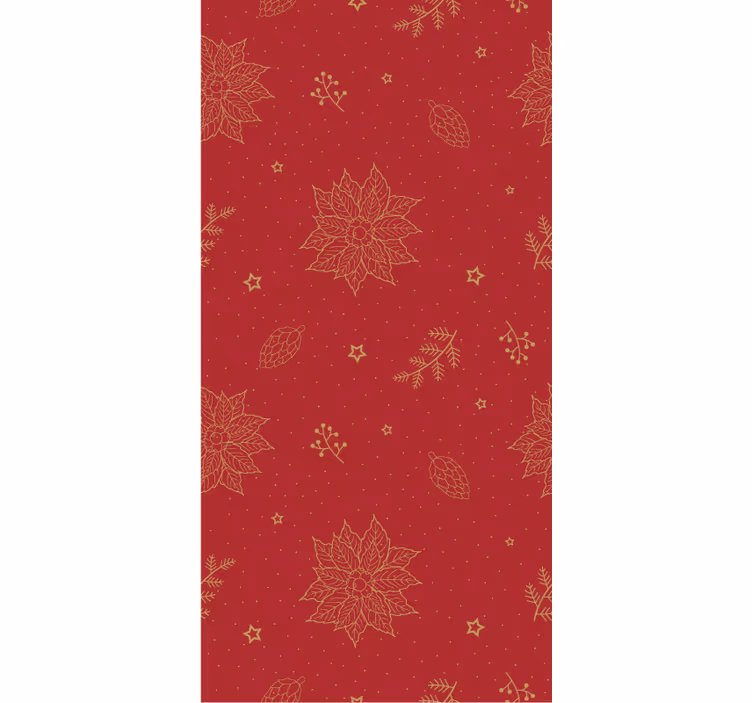 Tapet jul med mönster av vintage blommor - Tenstickers