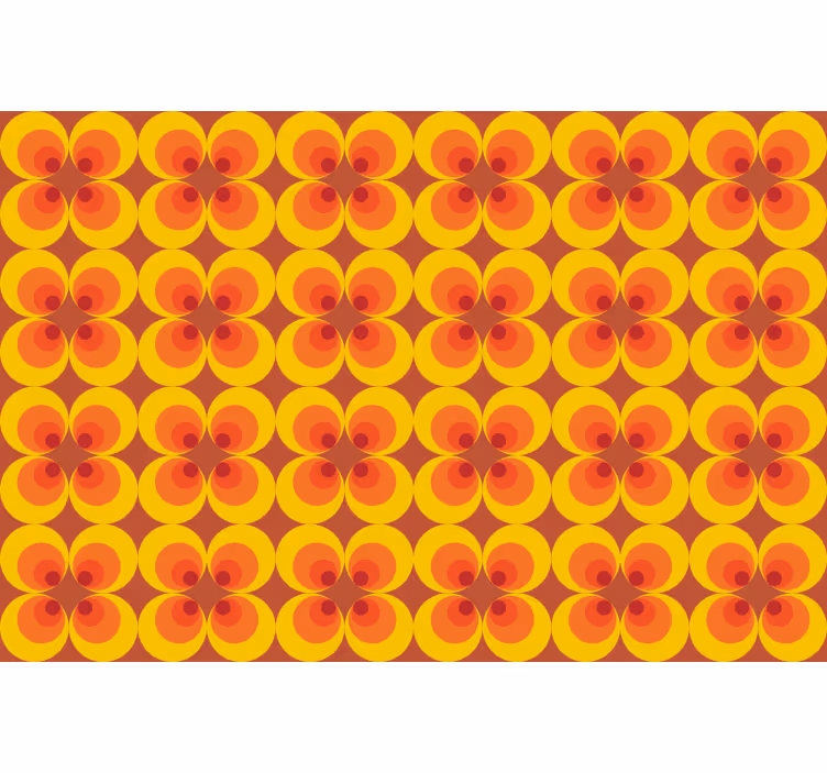 Tapet kontor 70-tals retro cirklar - Tenstickers