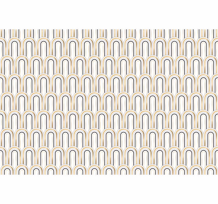 Tapet kontor med bågformat design - Tenstickers
