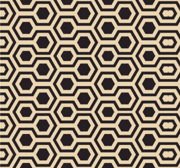 Tapet kontor geometriskt hexagonmönster - Tenstickers