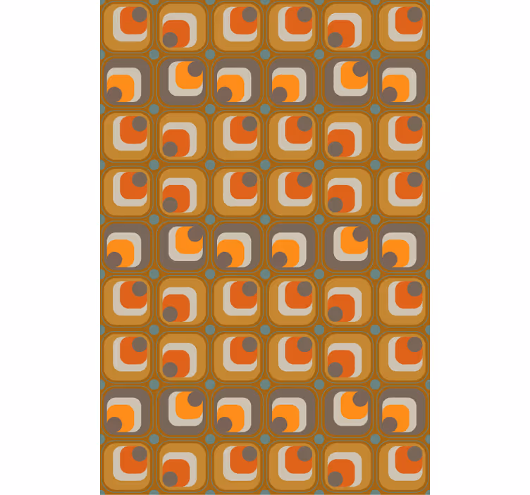 Tapet kontor 70-tals retro rutmönster - Tenstickers