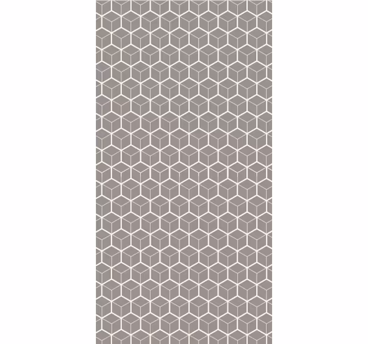 Tapet kontor grå och vit hexagonmönster - Tenstickers