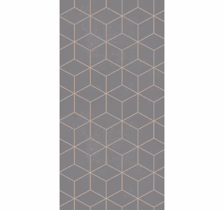 Tapet kontor geometriskt grått hexagonmönster - Tenstickers