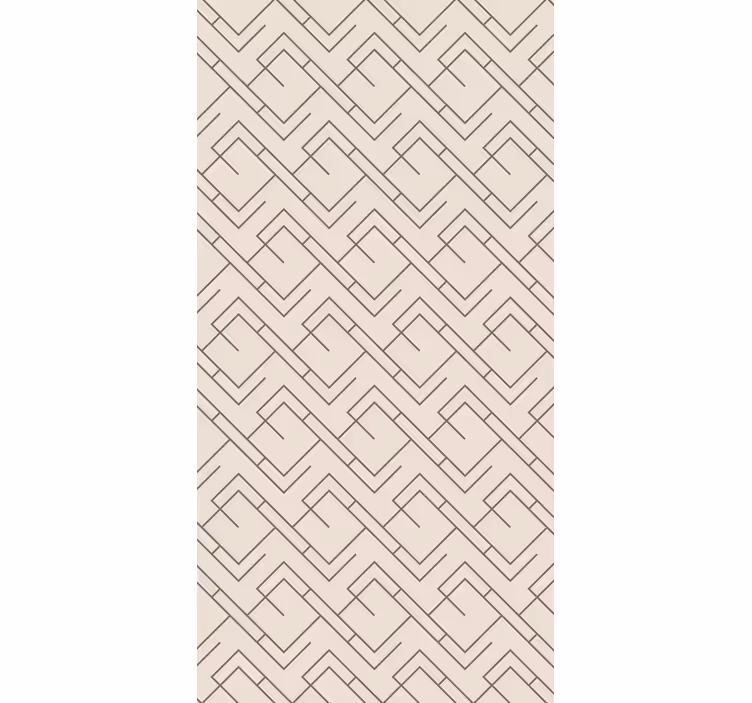 Tapet korridor geometrisk labyrintdesign - Tenstickers