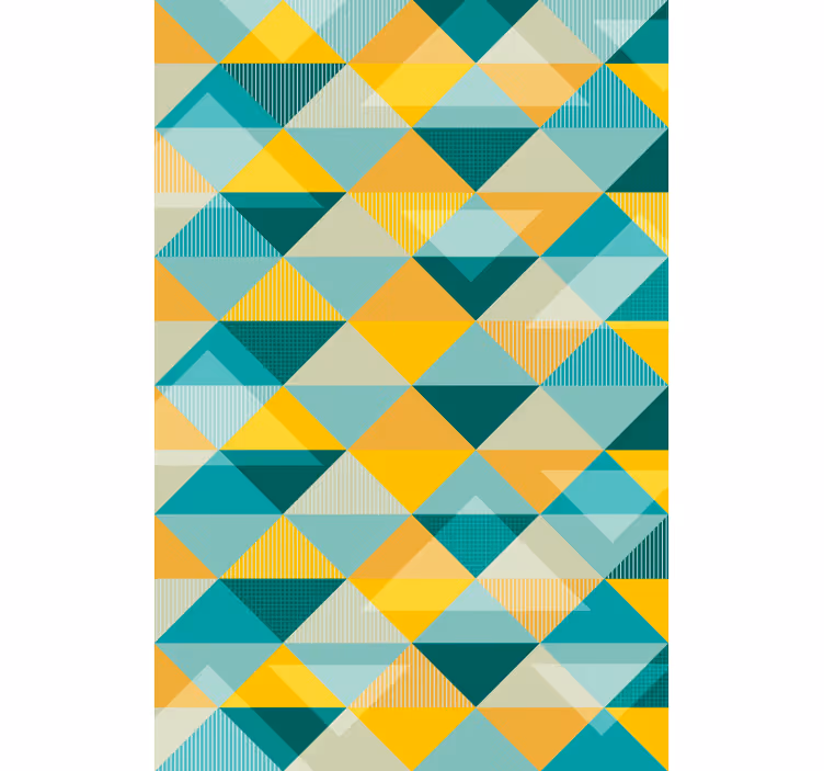 Tapet korridor geometrisk triangelmönster - Tenstickers
