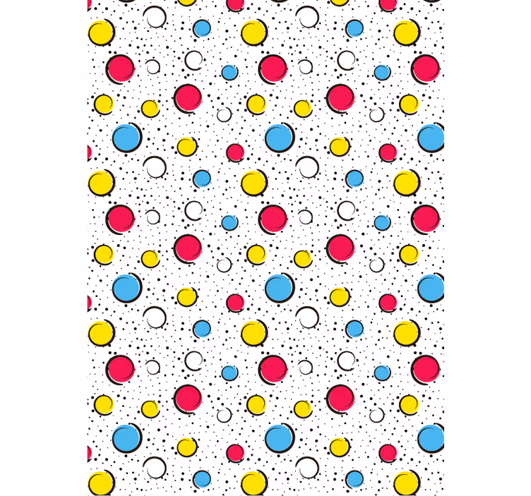 Tapet korridor flerfärgad prickar - Tenstickers
