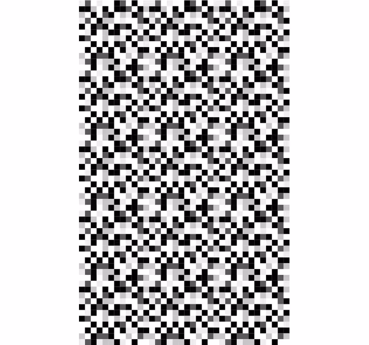 Tapet korridor monokromatisk pixelmönster - Tenstickers