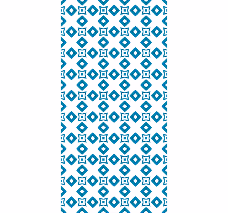 Tapet korridor geometrisk blå diamantdesign - Tenstickers