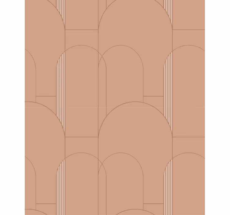 Tapet matsal terrakotta geometriskt cirkelmönster - Tenstickers