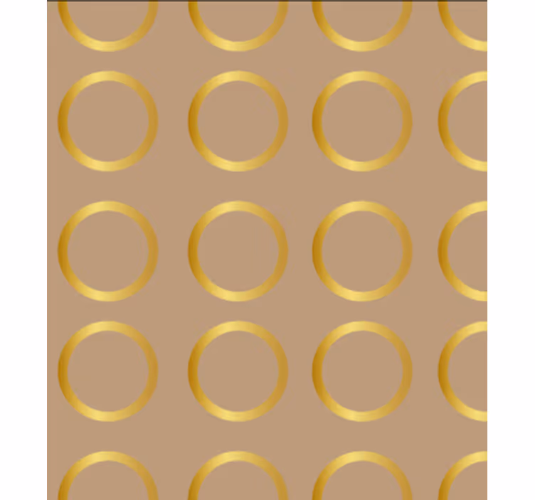 Tapet matsal geometriskt mönster gyllene cirklar - Tenstickers