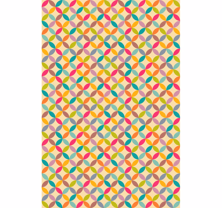Färgglad geometrisk tapet matsal - Tenstickers