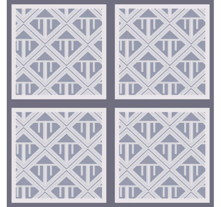 Tapet matsal geometriskt mönsterarrangemang - Tenstickers