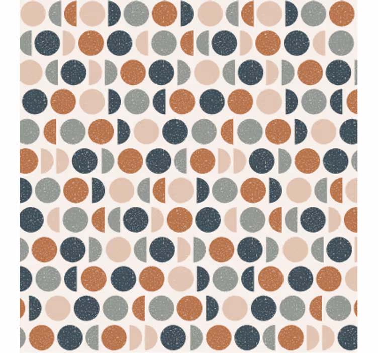 Tapet geometriska former retro prickmönster - Tenstickers