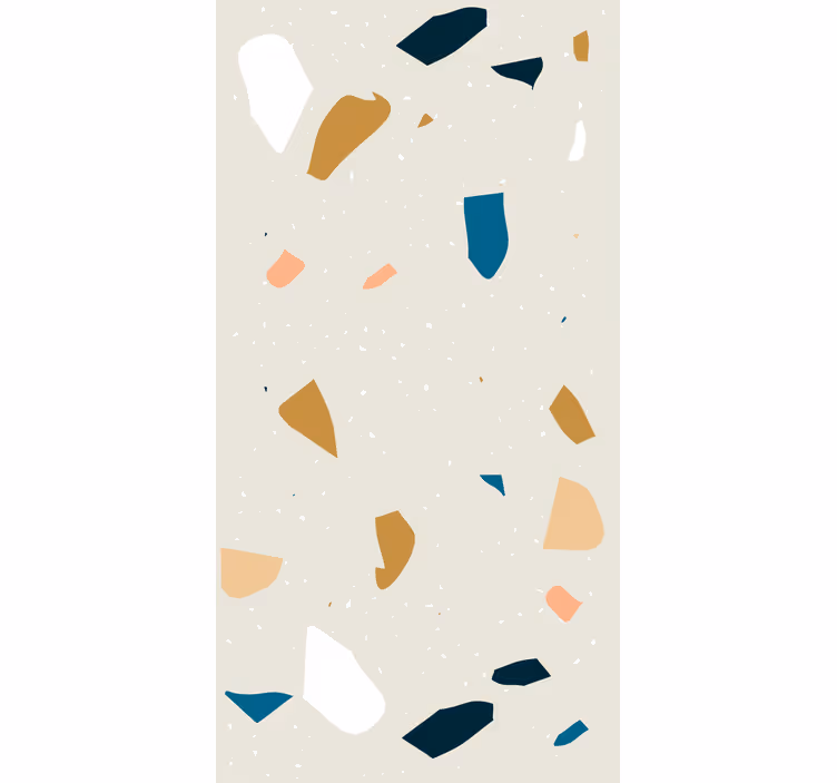 Tapet geometriska former terrazzo splash - Tenstickers