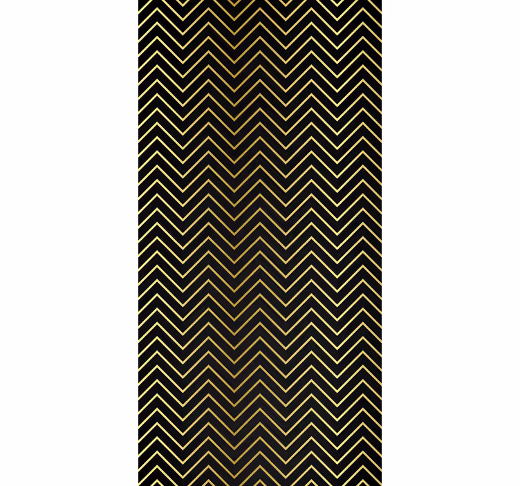 Tapet geometriska former chevron guldmotiv - Tenstickers