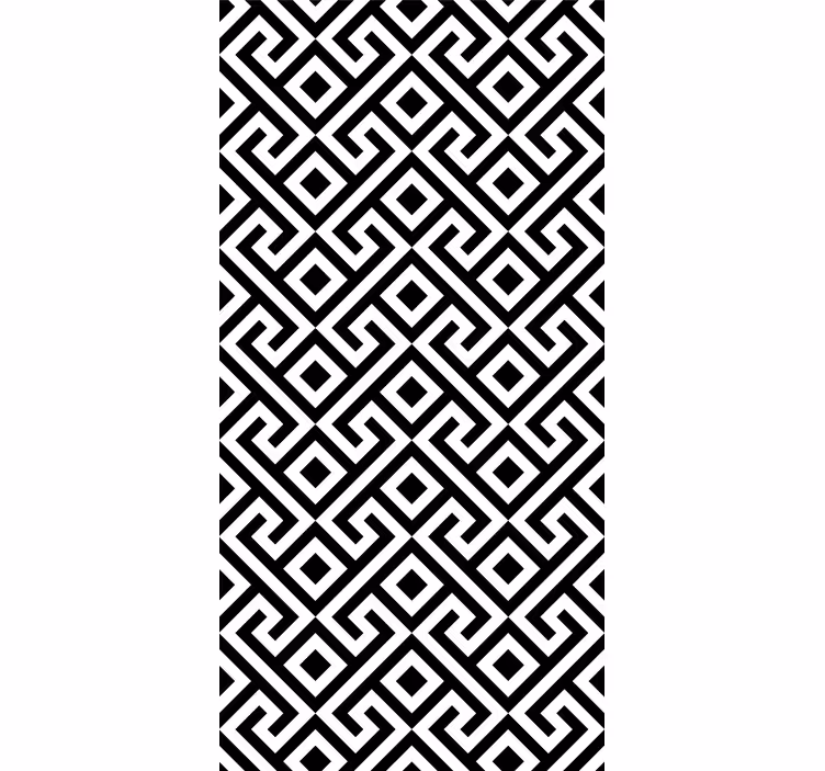 Tapet geometriska former i djärt svartvitt mönster - Tenstickers
