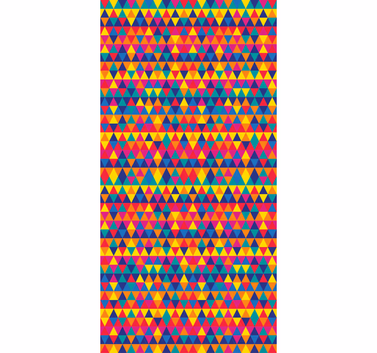 Tapet geometriska former färgglada trianglar mönster - Tenstickers