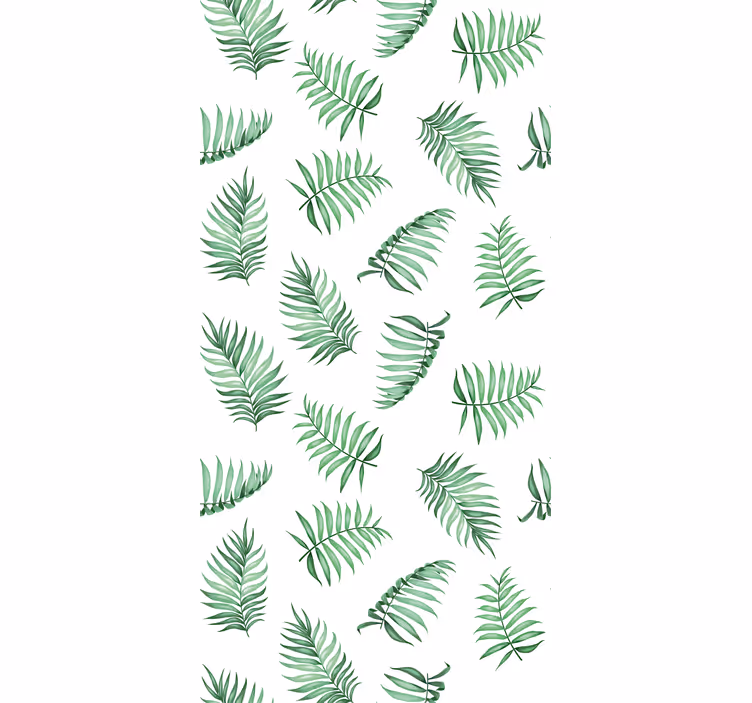 Tapet natur gröna palmblad - Tenstickers