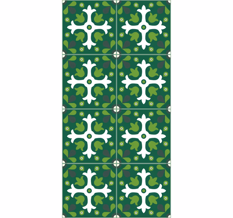 Tapet natur i smaragdgrön botanisk tryck - Tenstickers