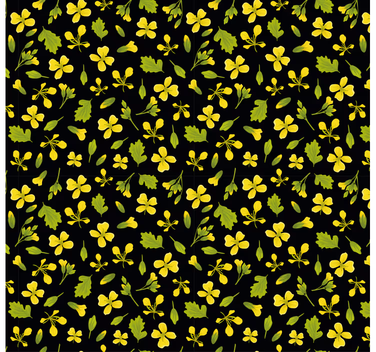 Tapet natur med livlig blommönster - Tenstickers