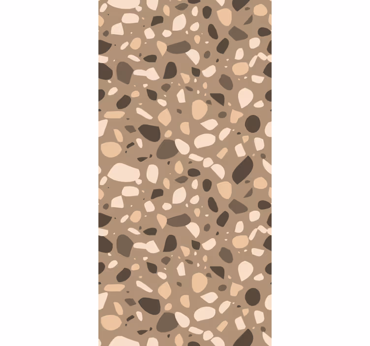 Tapet andra texturer brun klassisk terrazzo - Tenstickers