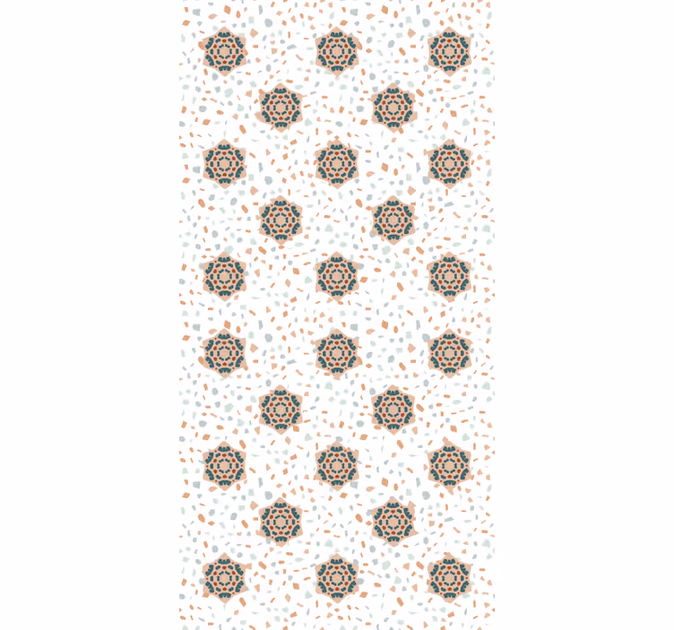 Tapet andra texturer terrazzo med blommor - Tenstickers