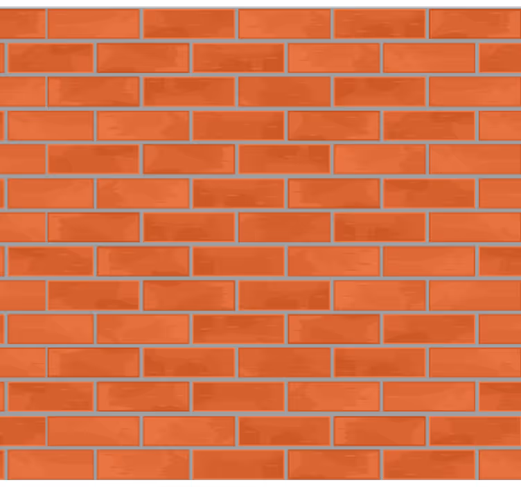 Tapet stenar röd tegelmönster - Tenstickers