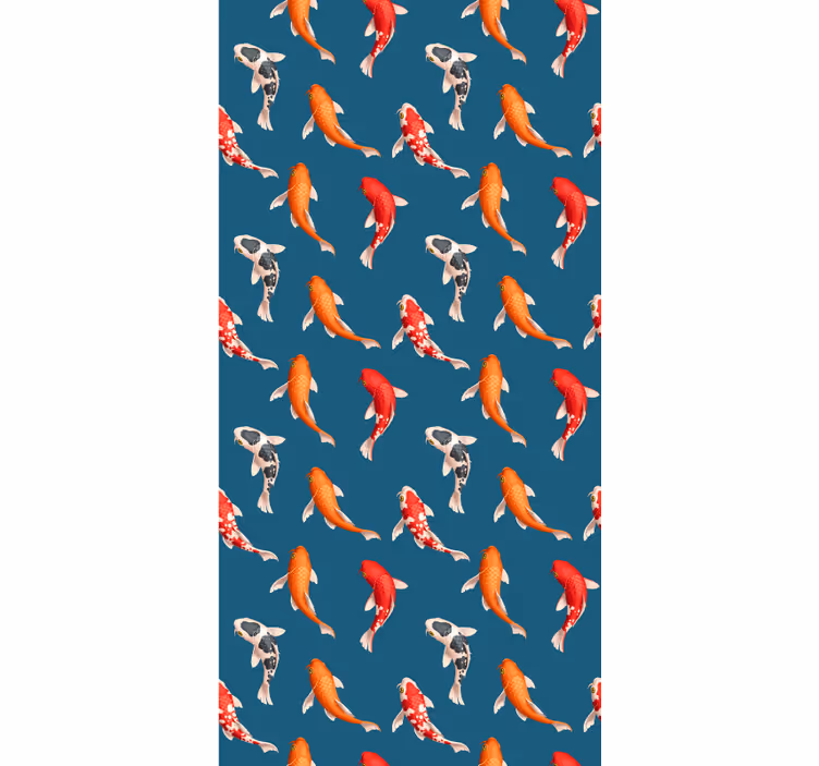 Koi fish pattern barn tapet - Tenstickers