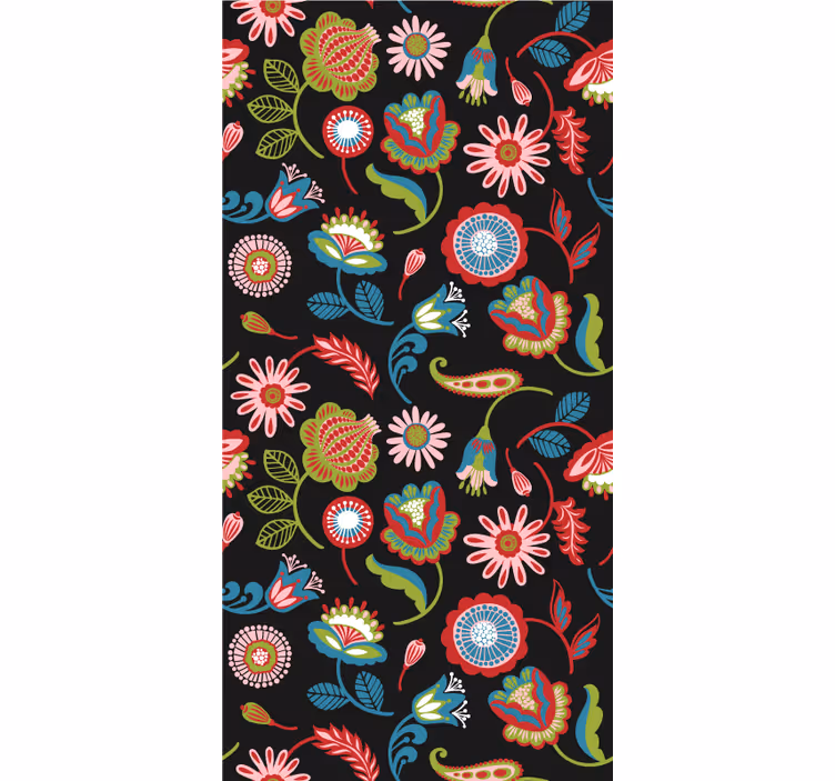 Tapet korridor med eleganta botaniska motiv - Tenstickers