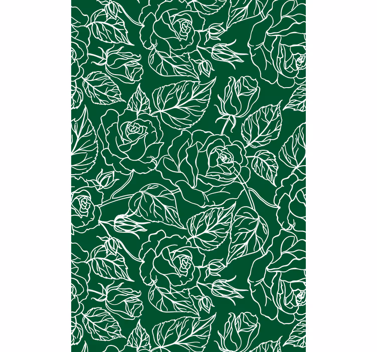 Fondtapet vardagsrum graciös botanisk arrangemang - Tenstickers