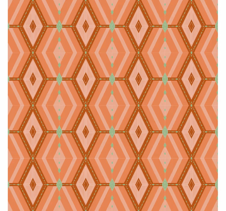 Fondtapet vardagsrum geometriskt hexagonmönster - Tenstickers