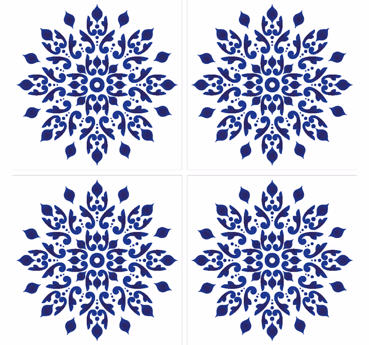 Tapet plattor rund klassisk tile - Tenstickers