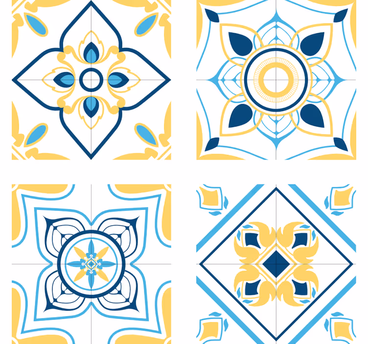 Tapet plattor geometriska mönster - Tenstickers