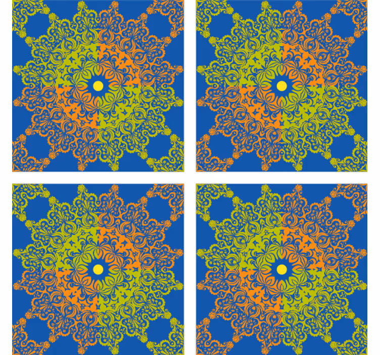 Tapet plattor färgglad mandala mönster - Tenstickers