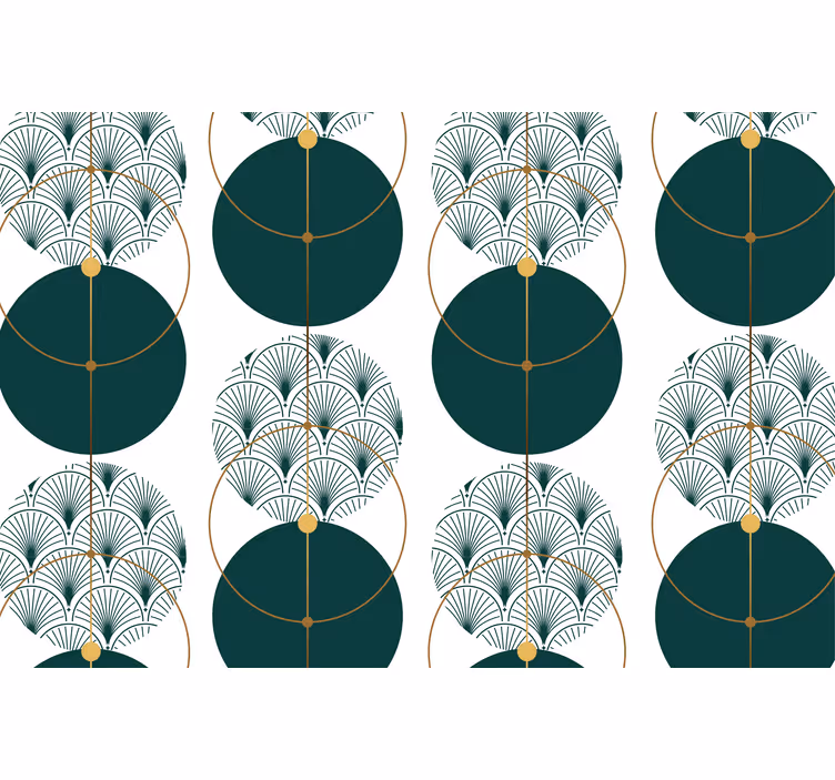 Tapet geometriska former glamourstil geo konst - Tenstickers