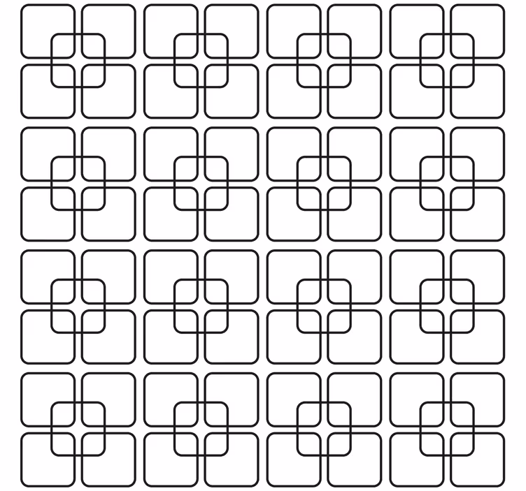 Tapet geometriska former svarta rutor urban mönster - Tenstickers