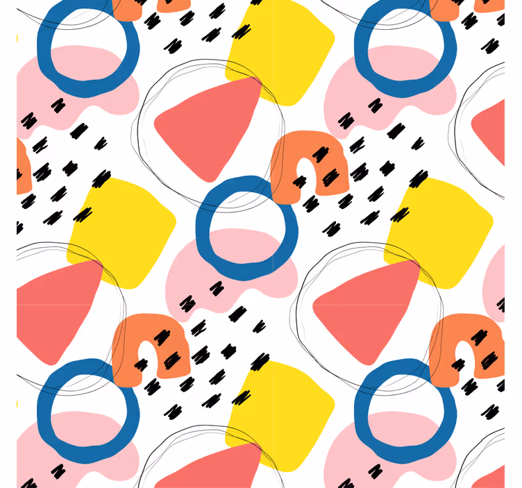 Vintage tapet med geometriskt mönster - Tenstickers