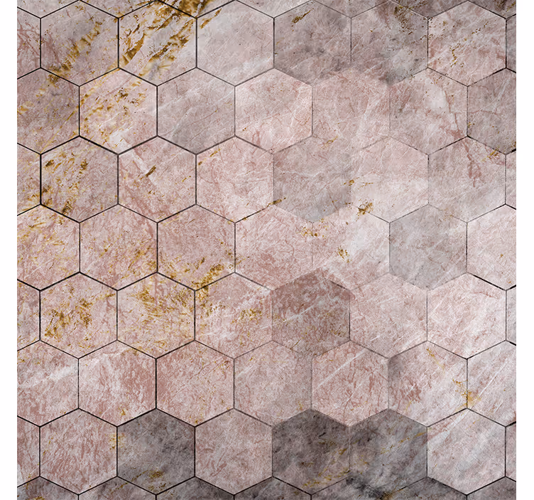 Vintage tapet hexagonmönster med ombreeffekt - Tenstickers