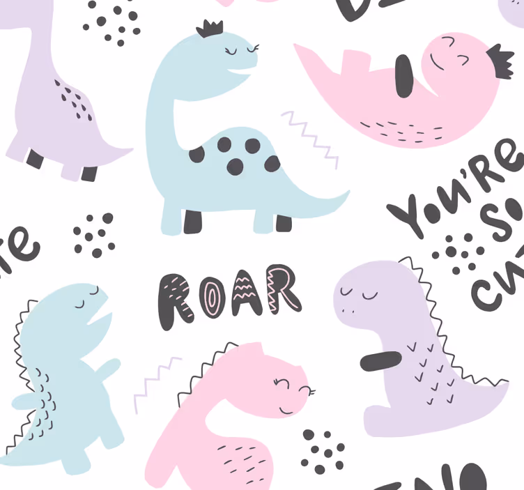 Dinosaurie tapet prinsessdino - Tenstickers