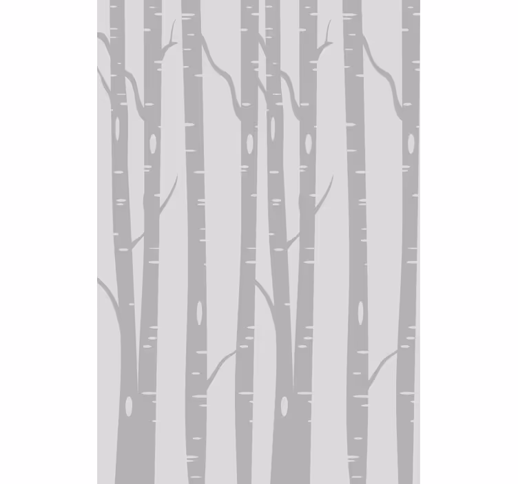 Tapet träd skog av höga björkar skandinavisk - Tenstickers