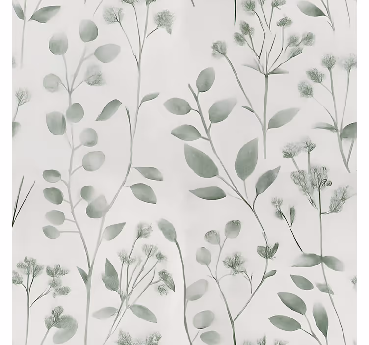 Tapet kök aquarella eleganta blad - Tenstickers